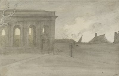 Pembroke College, Oxford, 9 November 1786 by John Baptist Malchair